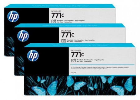 HP No. 771C 3-pack 775-ml Photo Black Designjet Ink Cartridges za Ploter Z6200 B6Y37A