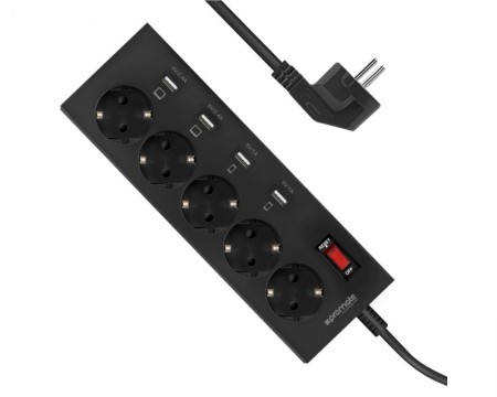 PROMATE PowerStrip-4EU Multiport 2500W10A crni