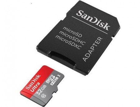 32GB SanDisk Ultra + adapter SDSQUAR-032G-GN6IA