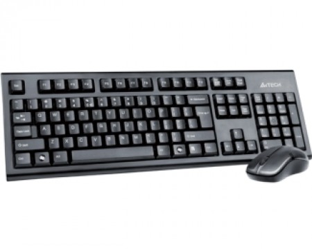 A4 TECH 3100N Wireless USB US tastatura + Wireless crni mis ( 1443 )