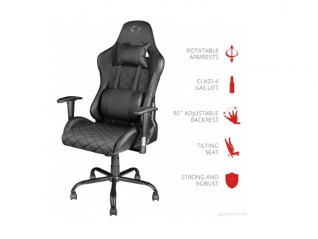 TRUST GXT707 Resto chair black 23287