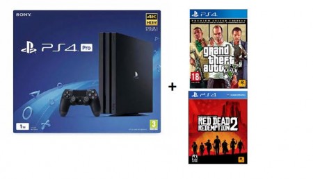 SONY PlayStation 1 TB + GTA5 + Red Dead Redemption2