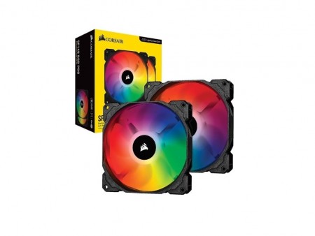 Case acc Fan 14cm Corsair SP140 RGB PRO 2pcs LED air flow Dual Pack with Lighting Node Core CO-9050096-WW ( 21845 )