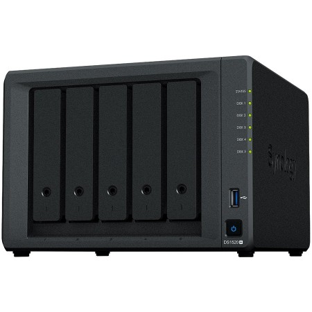 Synology DiskStation DS1520+ ,Tower, 5-Bay 3.5 SATA HDDSSD, 2 x M.2 2280 NVMe SSD, CPU 4-core 2.0(base) 2.7(burst)GHz, 8 GB DDR4 non-ECC, ,