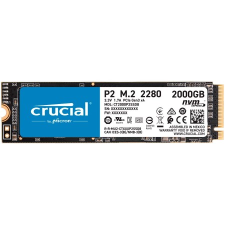 2TB CRUCIAL P2 3D NAND NVMe PCIe M.2 CT2000P2SSD8