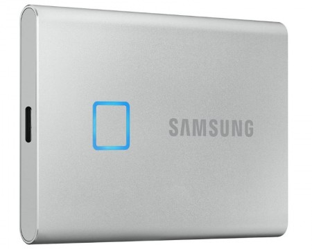 SAMSUNG Portable T7 Touch 1TB srebrni eksterni SSD MU-PC1T0S