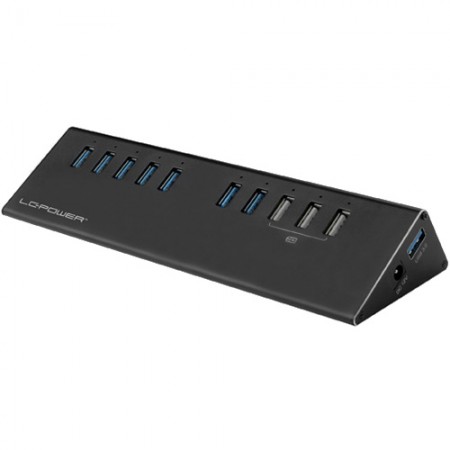 USB LC Power LC-HUB-ALU-2B-10 HUB 7+3port USB3.0 Aluminium ( 24433 )