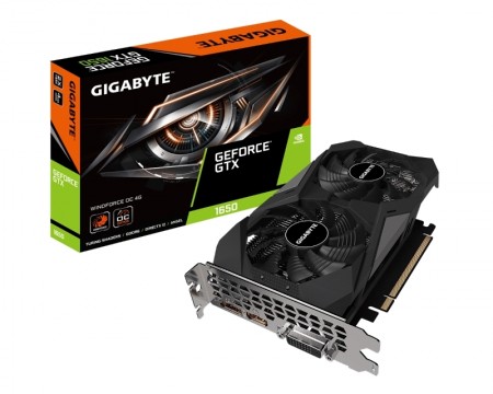 GIGABYTE nVidia GeForce GTX 1650 D6 WINDFORCE 4GB 128bit GV-N1656WF2OC-4GD rev.1.0 ( 22024 )