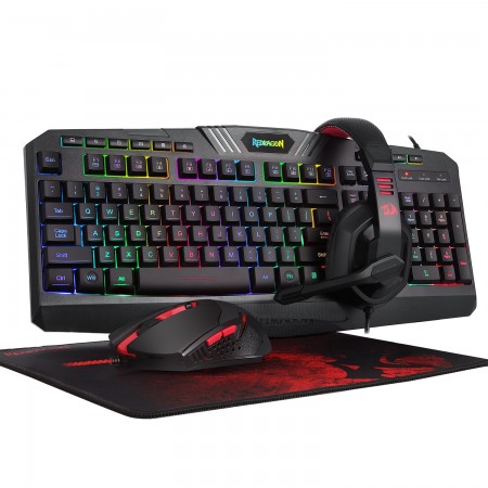 Redragon 4 in 1 Combo S101-BA-2 Keyboard, Mouse, Headset & Mouse Pad S101-BA-2