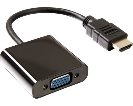 E-GREEN Adapter-konvertor HDMI (M) - VGA D-sub (F) crni ( 2411 )