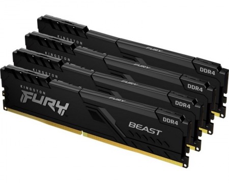 KINGSTON DIMM DDR4 128GB 4x32GB kit 3200MHz KF432C16BBK4/128 Fury Beast Black