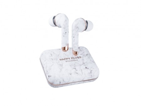 Happy Plugs Air 1 PLUS In Ear White Marble 1664