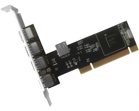 JAVTEC PCI kontroler 4xUSB 2.0 + 1x USB 2.0