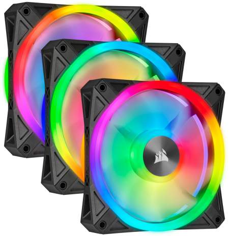 COOLER Corsair iCUE QL120 RGB 120mm PWM Triple Fan with Lighting Node CORE CO-9050098-WW