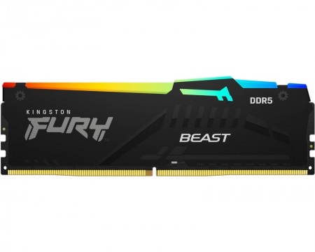 16GB KINGSTON DIMM DDR5 5200MTs KF552C40BBA-16 Fury Beast RGB