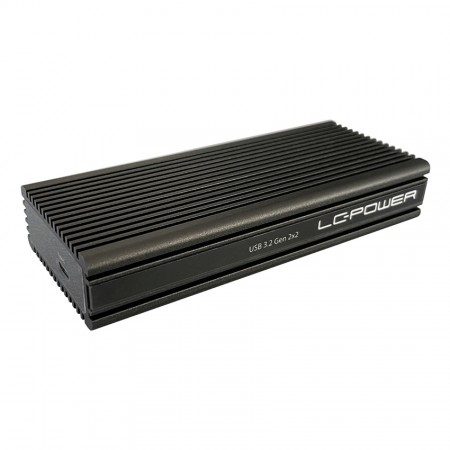 HDD SSD Rack LC Power LC-M2-C-NVME-2x2  NVME Enclosure for M.2 SSD  USB3.2 Gen.2x2 Type C Black