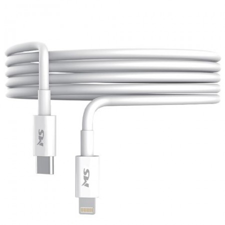 MS CABLE USB-C > LIGHTNING, 2m, beli