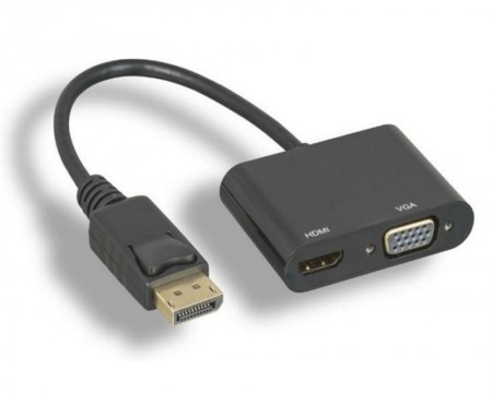 FAST ASIA Adapter-konvertor DISPLAY PORT na HDMI+VGA