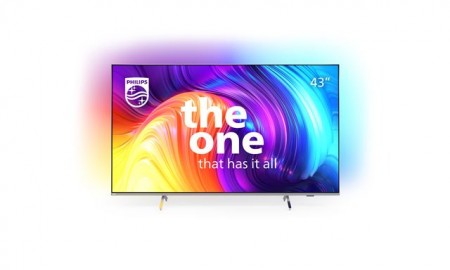 PHILIPS LED TV 43PUS850712, 4K, ANDROID, AMBILIGHT, CRNI, THE ONE