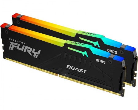 KINGSTON DIMM DDR5 32GB (2x16GB kit) 6000MTs KF560C36BBEAK2-32 FURY Beast RGB EXPO