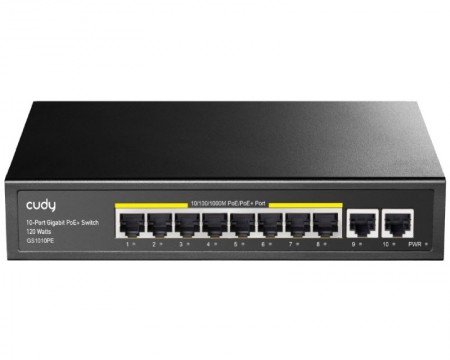 CUDY GS1010PE 10-Port Gigabit PoE+ Switch