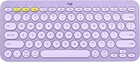 Logitech K380 Multi-Device Bluetooth Keyboard, Lavender Lemonade