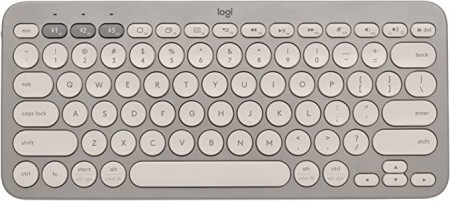 Logitech K380 Multi-Device Bluetooth Keyboard, Sand