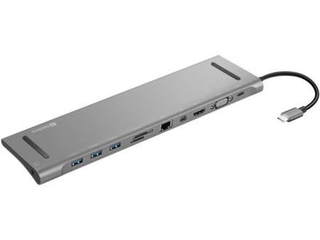 Docking station Snadberg AIO USB-C - HDMIVGAmini DPLAN3xUSB 3.0