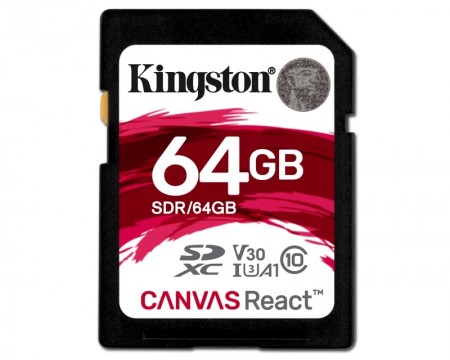 KINGSTON UHS-I U3 SDXC 64GB V30 SDR64GB React