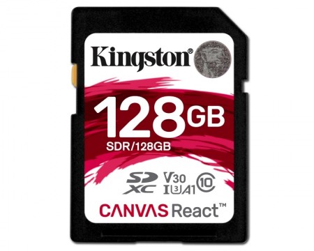 KINGSTON UHS-I U3 SDXC 128GB V30 SDR128GB React