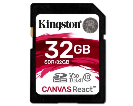 KINGSTON UHS-I U3 SDHC 32GB V30 SDR32GB React