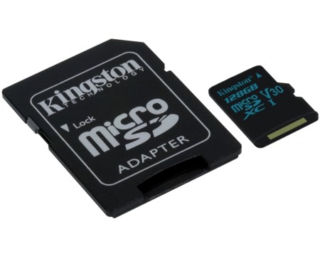 KINGSTON UHS-I U3 MicroSDXC 128GB V30 + SDCG2128GB Go