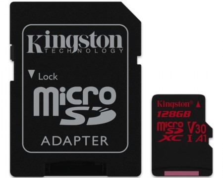 KINGSTON UHS-I U3 MicroSDXC 128GB V30+SDCR128GB React