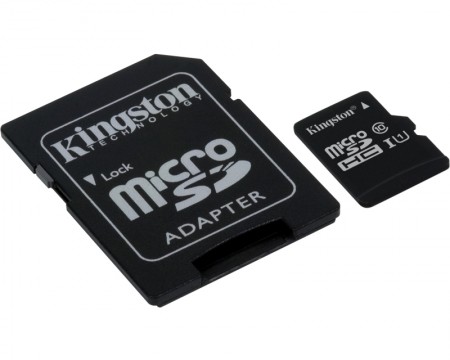 KINGSTON UHS-I MicroSDHC 16GB class 10 + adapter SDC10G216GB