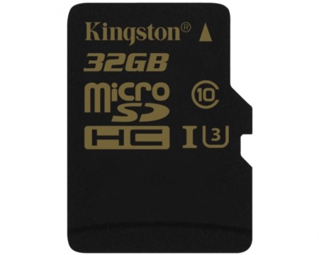 KINGSTON UHS-I U3 MicroSDHC 32GB class U3 SDCG32GBSP Gold