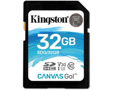 KINGSTON UHS-I U3 SDHC 32GB V30 SDG32GB Go