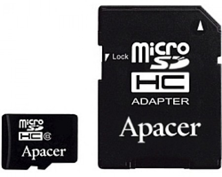 APACER MicroSDHC 16GB class 4 + adapter AP16GMCSH4-R