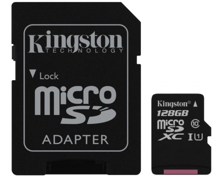 KINGSTON UHS-I MicroSDXC 128GB 80R class 10 SDCS128GB + adapter