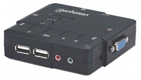 Intellinet MH 2-Port Compact KVM Switch USB