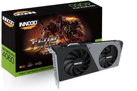 INNO3D RTX4060 TWIN X2 8GB GDDR6 128-bit (N40602-08D6-173051N)