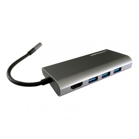 LC Power LC-HUB-C-MULTI-5 USB Type C HUB anthracite/black