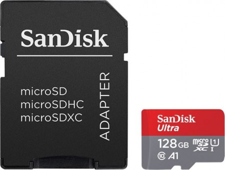 SanDisk Ultra microSD 128GB + adapter SDSQUAB-128G-GN6MA