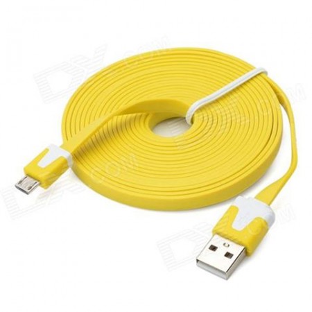 KABL USB Micro Flat 1m žuti