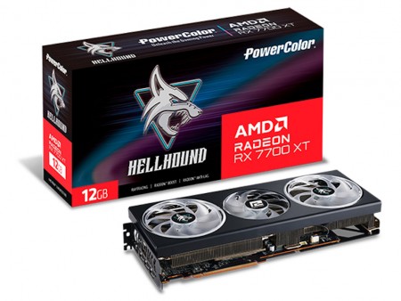 POWER COLOR Hellhound RX 7700 XT 12GB GDDR6 ( RX7700XT 12G-L/OC ) 