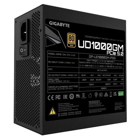 1000W GIGABYTE 80+ Gold GP-UD1000GM PG5 GEU2