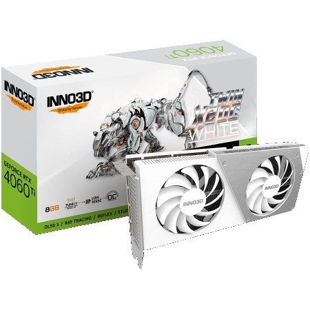 INNO3D GEFORCE RTX 4060 Ti TWIN X2 OC WHITE 8GB GDDR6 N406T2-08D6X-171153W