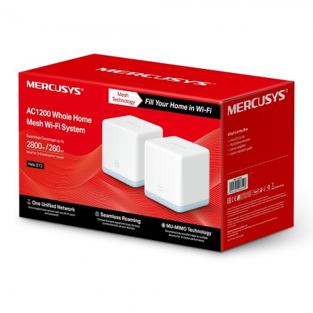 Mercusys Halo S12(2-pack) AC1200 Whole Home Mesh Wi-Fi System (57144)