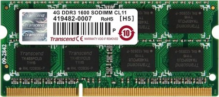 TRANSCEND DDR3 4GB SO-DIMM 1600MHz JM1600KSN-4G