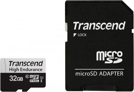 TRANSCEND 32GB w/ adapter UHS-I U1 Class 10 TS32GUSD350V