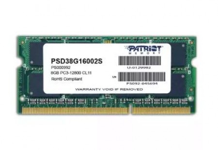 Patriot Signature SODIMM DDR3 8GB 1600MHZ PSD38G16002S